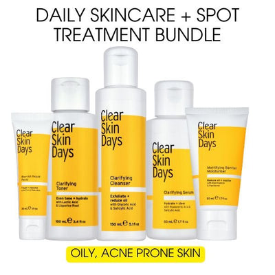 Clearer Skin Bundle - AM+PM Routine PLUS Spot Treatment - Clear Skin Days